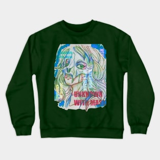 Mysterious girl with mask Crewneck Sweatshirt